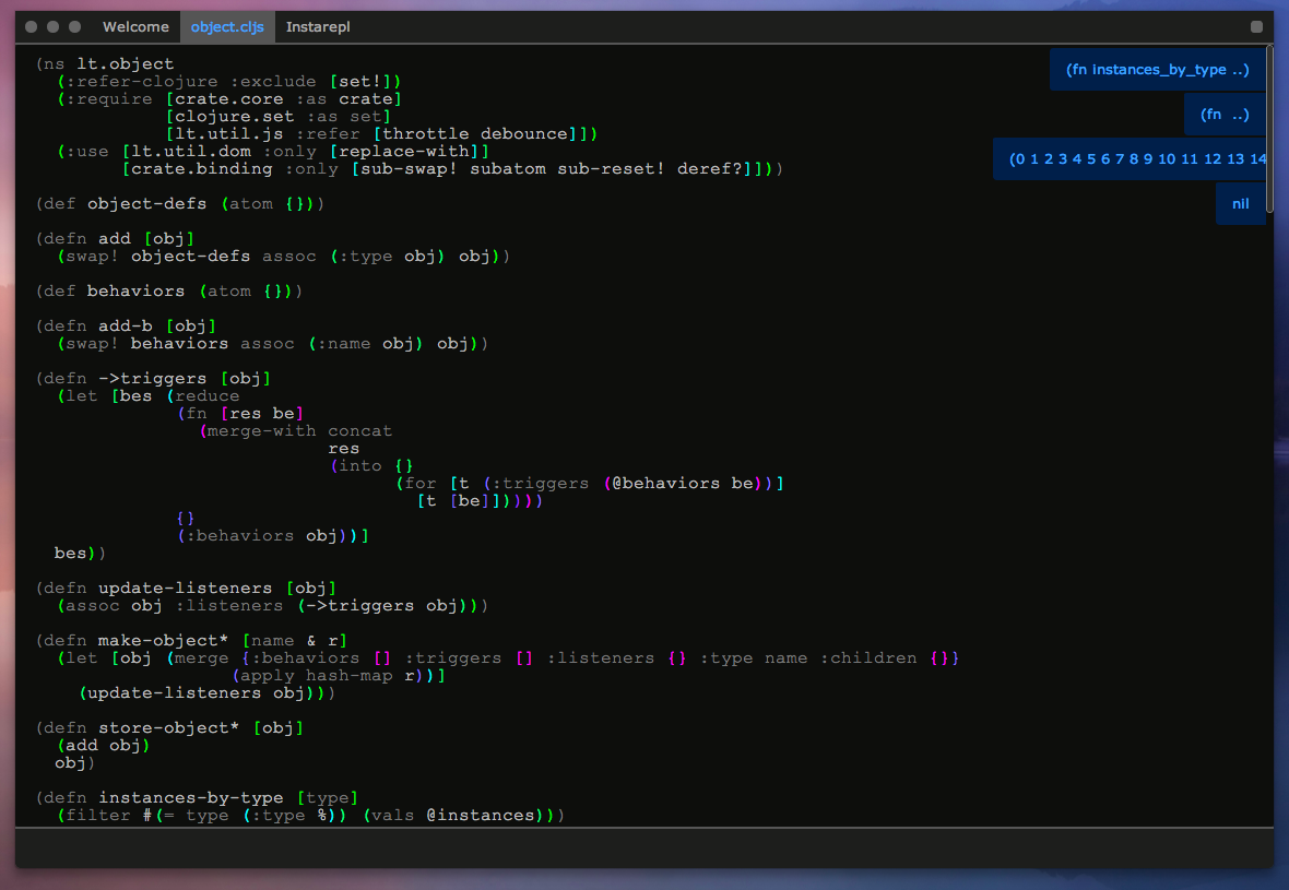 lighttable code folding