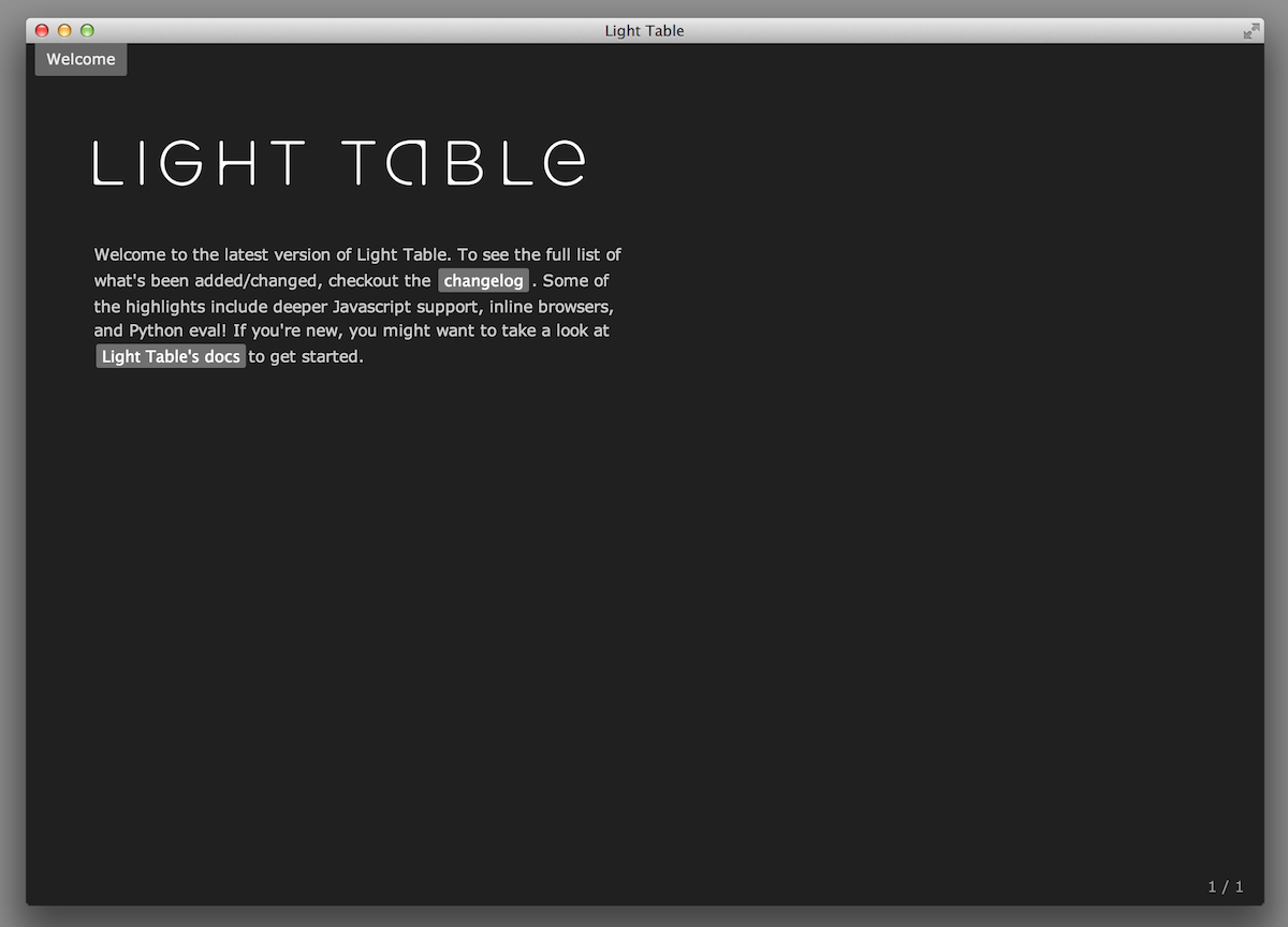 Light Table 0.5.0 - lighter